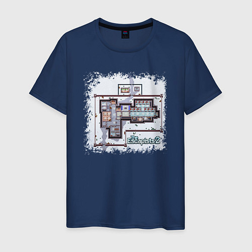 Мужская футболка Plan of the prison / Тёмно-синий – фото 1