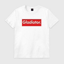 Футболка хлопковая мужская Gladiator, цвет: белый