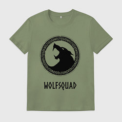 Футболка хлопковая мужская WOLFSQUAD, цвет: авокадо