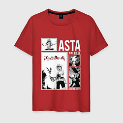 Футболка хлопковая мужская Asta art, цвет: красный