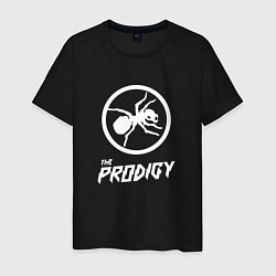 Футболка хлопковая мужская Prodigy логотип, цвет: черный