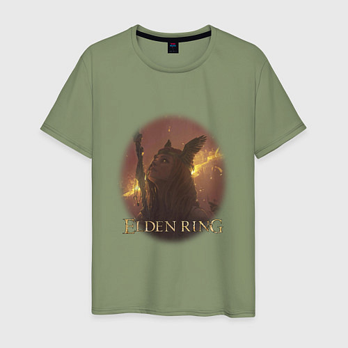 Мужская футболка Elden Ring ellips 1 Элден ринг / Авокадо – фото 1