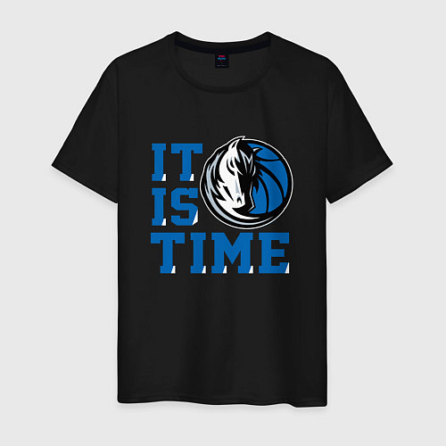 Мужская футболка It Is Dallas Mavericks Time Даллас Мэверикс / Черный – фото 1