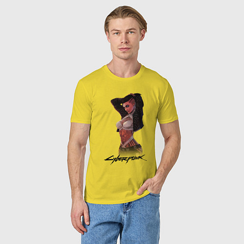 Мужская футболка Vi cyberpunk 2077 Ви / Желтый – фото 3