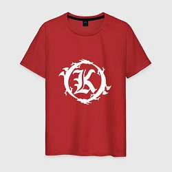 Футболка хлопковая мужская Кукрыниксы логотип, цвет: красный