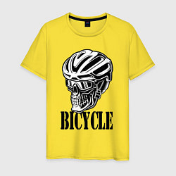 Футболка хлопковая мужская Bicycle Skull, цвет: желтый