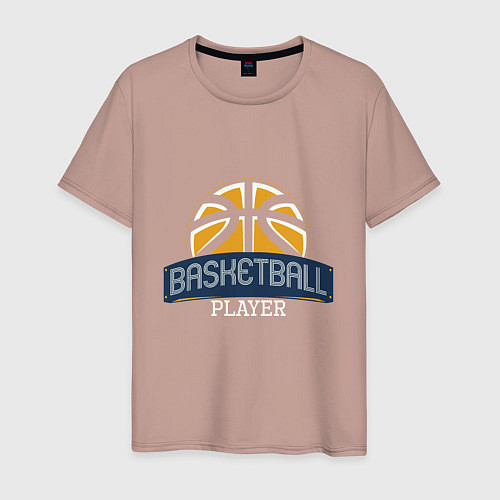 Мужская футболка Basketball - Player / Пыльно-розовый – фото 1