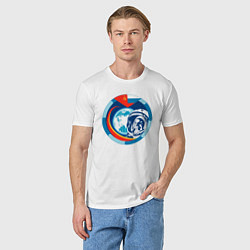 Футболка хлопковая мужская Первый Космонавт Юрий Гагарин 1, цвет: белый — фото 2