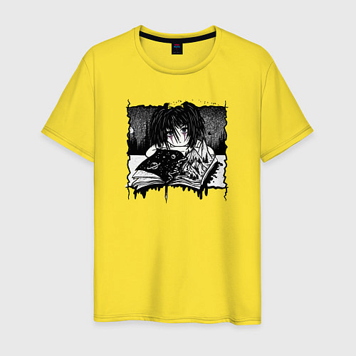 Мужская футболка Маленькая Ведьма с Книгой / Желтый – фото 1