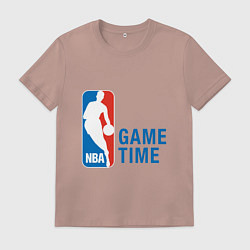Футболка хлопковая мужская NBA Game Time, цвет: пыльно-розовый