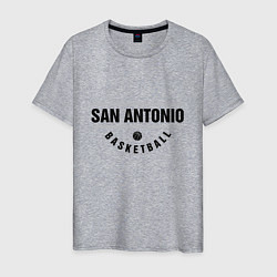Футболка хлопковая мужская San Antonio Basketball, цвет: меланж