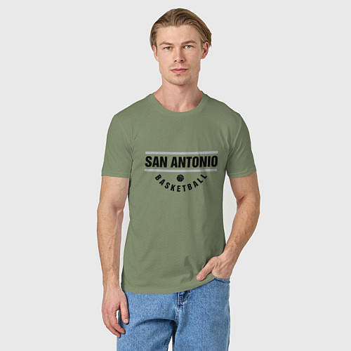Мужская футболка San Antonio Basketball / Авокадо – фото 3