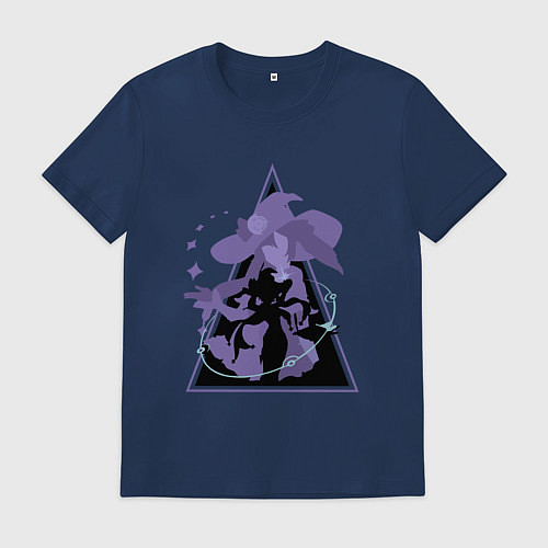 Мужская футболка Genshin Impact MonaМона / Тёмно-синий – фото 1