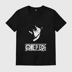 Футболка хлопковая мужская Злой Луффи, цвет: черный