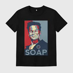 Футболка хлопковая мужская Soаp club, цвет: черный