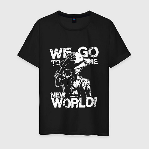 Мужская футболка WE GO TO THE NEW WORLD ВАНПИС / Черный – фото 1