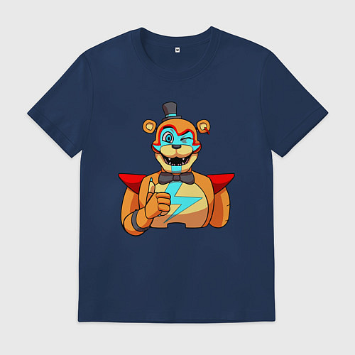 Мужская футболка Five Nights at Freddys: Security Breach - Глэмрок / Тёмно-синий – фото 1