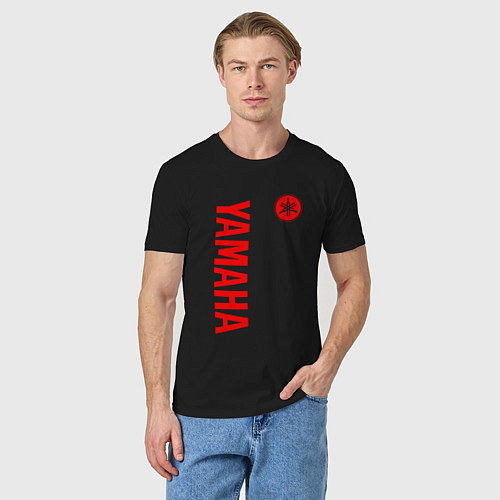 Мужская футболка ЯМАХА YAMAHA ЛОГО / Черный – фото 3