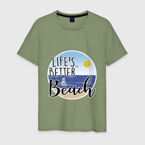 Мужская футболка Пляжная жизнь / Авокадо – фото 1