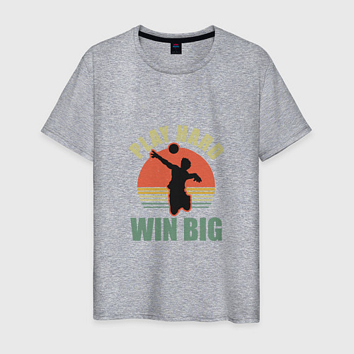 Мужская футболка Win Big / Меланж – фото 1