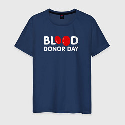 Футболка хлопковая мужская Blood Donor Day, цвет: тёмно-синий