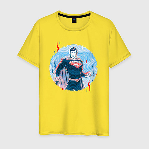 Мужская футболка Фигура Супермена / Желтый – фото 1