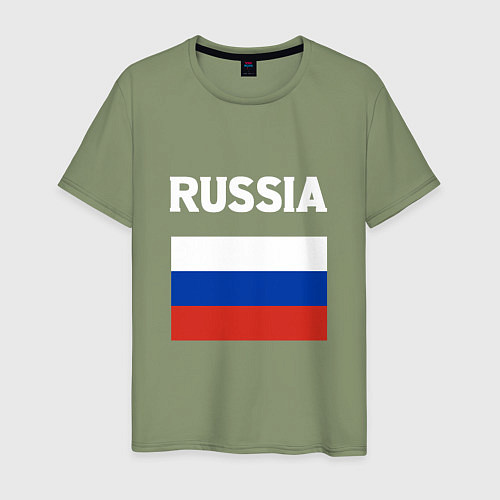 Мужская футболка Russian Flag / Авокадо – фото 1