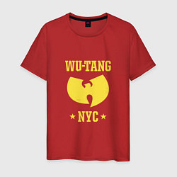 Футболка хлопковая мужская Wu тang NYC, цвет: красный