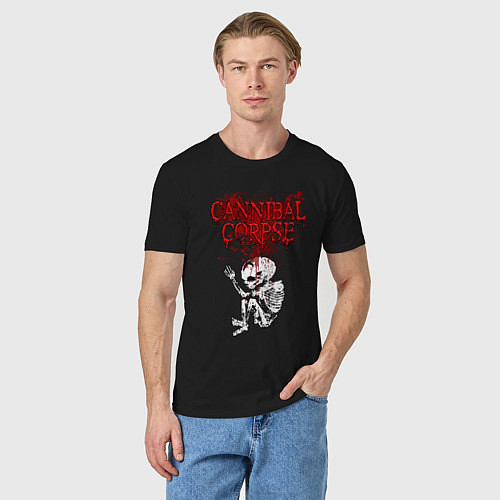 Мужская футболка Cannibal Corpse skeleton / Черный – фото 3