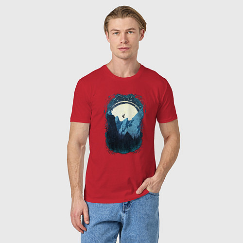 Мужская футболка Downhill Ski / Красный – фото 3