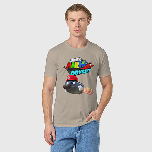 Мужская футболка Super Mario Odyssey Bullet Bill Nintendo / Миндальный – фото 3