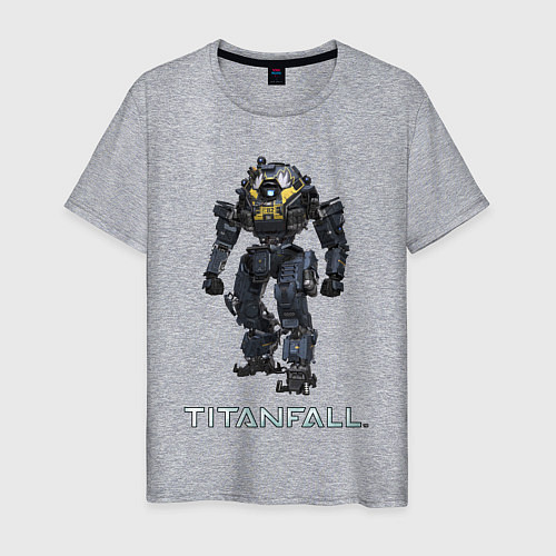 Мужская футболка TITANFALL ROBOT ART титанфолл / Меланж – фото 1