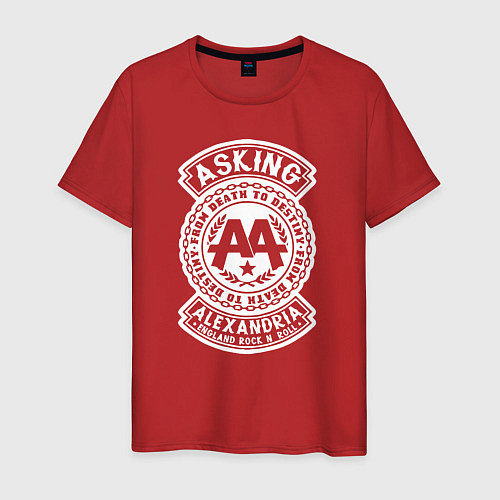 Мужская футболка Asking alexandria metal / Красный – фото 1