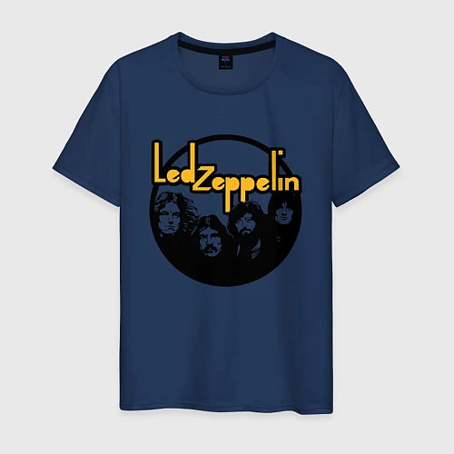 Мужская футболка Led Zeppelin Лед Зеппелин / Тёмно-синий – фото 1