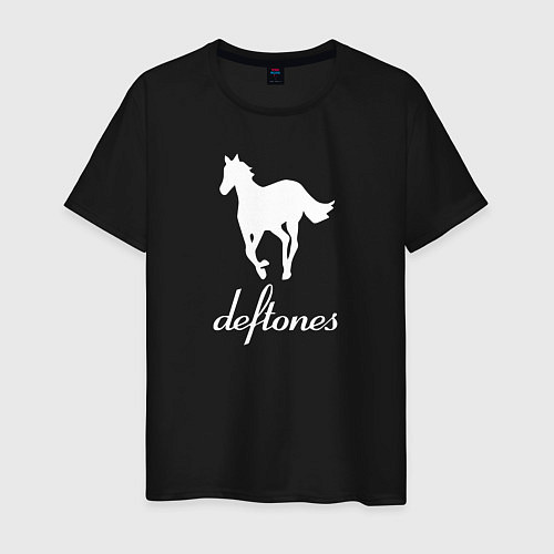 Мужская футболка Deftones лошадь / Черный – фото 1