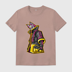 Футболка хлопковая мужская Fortnite Молнии, цвет: пыльно-розовый