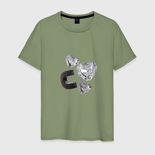 Мужская футболка Crystal Hearts / Авокадо – фото 1