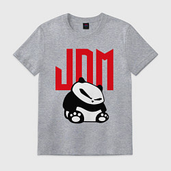 Футболка хлопковая мужская JDM Panda Japan Симпатяга, цвет: меланж