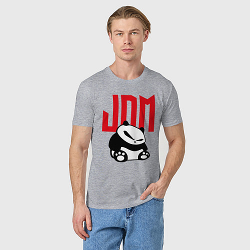Мужская футболка JDM Panda Japan Симпатяга / Меланж – фото 3