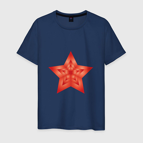 Мужская футболка Звезда векторная / Тёмно-синий – фото 1