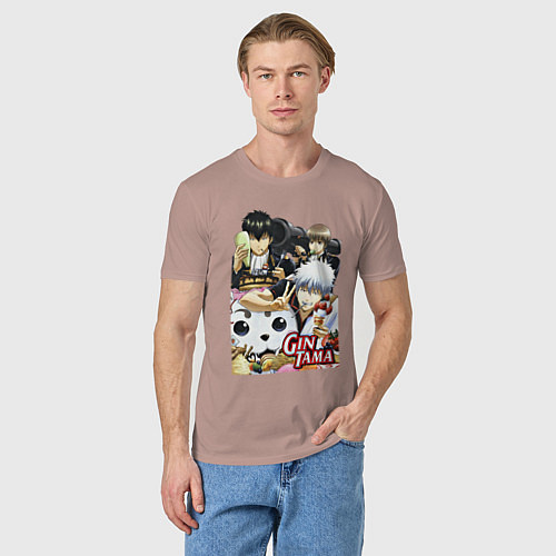 Мужская футболка Gintoki ice cream / Пыльно-розовый – фото 3