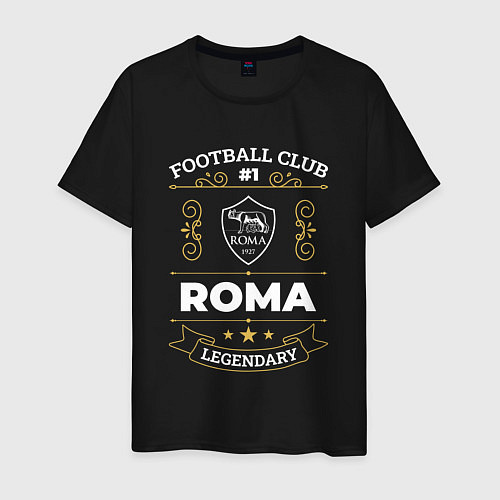 Мужская футболка Roma FC 1 / Черный – фото 1