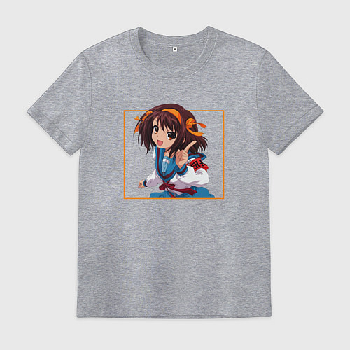 Мужская футболка Харухи art / Меланж – фото 1