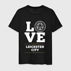Футболка хлопковая мужская Leicester City Love Classic, цвет: черный