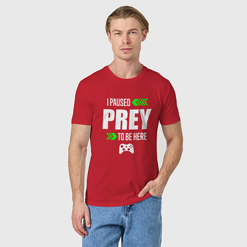 Мужская футболка Prey I Paused / Красный – фото 3