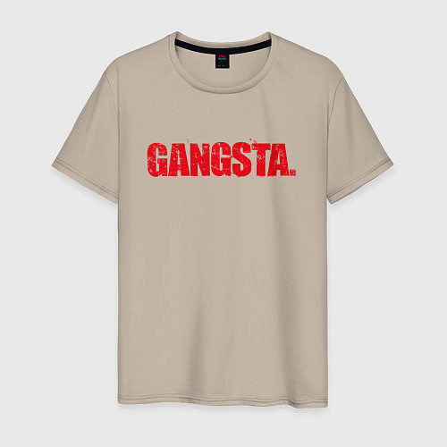 Мужская футболка Gangsta / Миндальный – фото 1