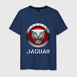 Футболка хлопковая мужская JAGUAR Jaguar, цвет: тёмно-синий