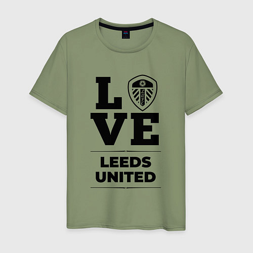 Мужская футболка Leeds United Love Классика / Авокадо – фото 1