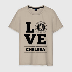 Футболка хлопковая мужская Chelsea Love Классика, цвет: миндальный