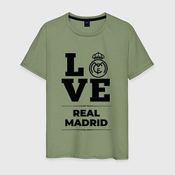 Футболка хлопковая мужская Real Madrid Love Классика, цвет: авокадо